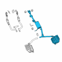 OEM 2011 Dodge Challenger Exhaust Muffler And Resonator Diagram - 53010368AB