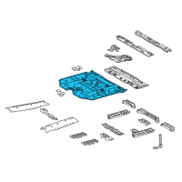 OEM 2022 Lexus RX450h Pan, Front Floor Diagram - 58111-0E070