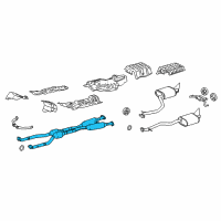 OEM 2016 Lexus GS450h Front Exhaust Pipe Assembly Diagram - 17410-31D60