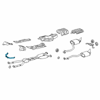 OEM 2014 Lexus IS250 Bracket Sub-Assy, Exhaust Pipe NO.1 Support Diagram - 17506-31030