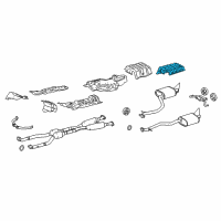 OEM 2016 Lexus GS450h Insulator, Main Muffler Heat Diagram - 58328-30050