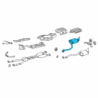 OEM Lexus GS350 Exhaust Tail Pipe Assembly Diagram - 17430-31C80