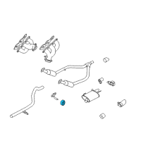 OEM 2008 Ford Mustang Muffler Insulator Diagram - 4R3Z-5A262-AA