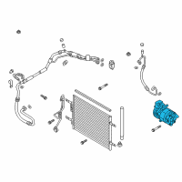 OEM 2021 Hyundai Ioniq Compressor Assembly Diagram - 97701-G2800
