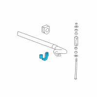 OEM 2012 Chevrolet Silverado 3500 HD Stabilizer Bar Bracket Diagram - 25803289