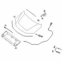 OEM 2017 Nissan Pathfinder Rod Hood Support Diagram - 65770-9PJ0A