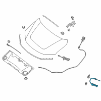 OEM 2016 Nissan Murano Crank-Bell, Hood Lock Diagram - 65603-9UA0A