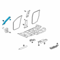OEM 2020 Honda Ridgeline Garnish Assy., R. FR. Pillar *NH836L* (WISTERIA LIGHT GRAY) Diagram - 84101-TG7-A01ZB