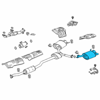 OEM 2016 Acura RLX Muffler, Driver Side Exhaust Diagram - 18305-TY3-A01