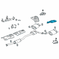 OEM 2018 Acura RLX Plate, Driver Side Muffler Baffle Diagram - 74694-TA1-A00