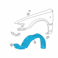 OEM 2000 Toyota Camry Fender Liner Diagram - 53875-06021