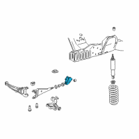 OEM 2007 Ford E-350 Super Duty Radius Arm Bracket Diagram - 4C2Z-3B095-BA