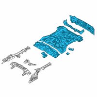 OEM Kia Sportage Panel Complete-Rear Floor Diagram - 655003W070