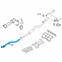 OEM 2015 BMW 435i xDrive Gran Coupe Front Pipe Diagram - 18-30-7-633-096