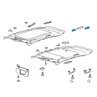 OEM 2016 Lincoln MKX Reading Lamp Assembly Diagram - HA1Z-13776-AA