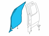 OEM 2022 Nissan Frontier WEATHERSTRIP-REAR DOOR, RH Diagram - 82830-9BU1A