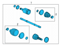 OEM Chevrolet Trailblazer Axle Assembly Diagram - 60005544