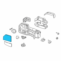 OEM 2021 Ford F-150 Mirror Glass Diagram - LC3Z-17K707-B