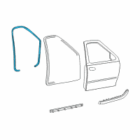 OEM Lincoln Blackwood Weatherstrip On Body Diagram - YL3Z-1620708-AA