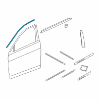 OEM 2015 Honda Accord Molding Assy, L FR Dr Diagram - 72465-T2A-A01