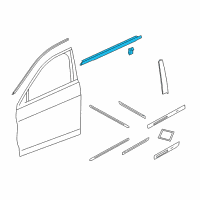 OEM 2017 Honda Accord Molding Assy., L. FR. Door Diagram - 72450-T2F-A01