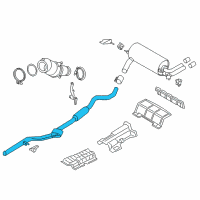 OEM 2015 BMW 428i Gran Coupe Center Muffler Diagram - 18-30-7-633-119