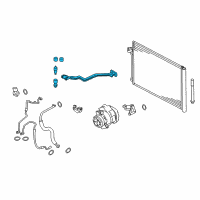 OEM BMW X6 Refrigerant Line, Double Pipe Diagram - 64-53-9-384-257