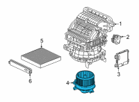 OEM 2022 Acura RDX Motor Assembly, With Fan Diagram - 79310-TJB-A41