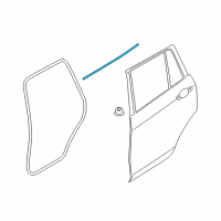 OEM 2012 BMW X3 Outer Weatherstrip, Rear Left Door Diagram - 51-22-7-205-743