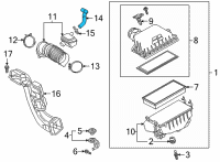 OEM Lexus Hose, Ventilation, N Diagram - 12262-25080