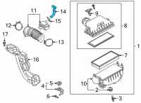 OEM 2022 Toyota Venza Vent Hose Diagram - 12262-25080