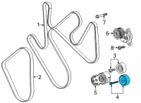 OEM 2021 Chevrolet Silverado 2500 HD Idler Pulley Diagram - 12626075