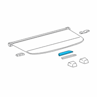 OEM 2022 Lexus RX450h Knob, Package Tray Trim Diagram - 64348-48010-E0