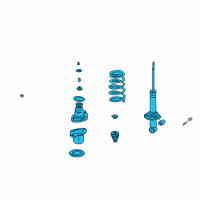 OEM 2009 Honda Element Shock Absorber Assembly, Right Rear Diagram - 52610-SCV-A03