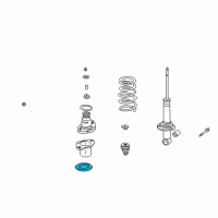 OEM 2011 Honda Element Rubber, Rear Spring Mounting Diagram - 52686-SCV-A01