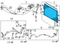 OEM 2020 Hyundai Kona Electric Condenser Assembly-Cooler Diagram - 97606-K4010