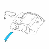 OEM Dodge Viper Molding-A Pillar Diagram - 1UL82DX9AB