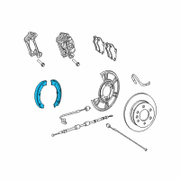 OEM Dodge Sprinter 2500 Parking Brake Rear Shoes Diagram - 68019140AB