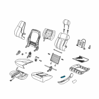 OEM 2002 Saturn LW300 Switch Asm, Front Seat Reclining *Light Oak Diagram - 22677353