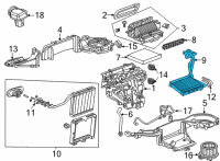 OEM 2020 Cadillac CT4 Heater Core Diagram - 84609273