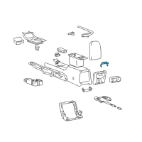 OEM 2005 Hyundai XG350 Hinge Assembly-Console Armrest Diagram - 84670-39100