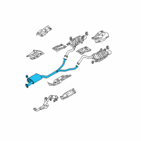 OEM 2008 Hyundai Santa Fe Center Muffler Assembly Diagram - 28650-2B150