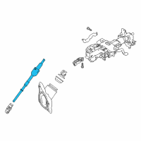 OEM 2017 Infiniti Q60 Shaft Assy-Steering Column, Lower Diagram - 48822-JL51A