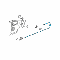 OEM Acura Cable, Fuel Lid Opener Diagram - 74411-S6M-A01