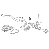 OEM 2003 Acura TL Gasket, Rear Water Passage (Nippon Leakless) Diagram - 19412-P8A-A02