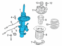 OEM 2022 BMW X4 Front Left Vdc Spring Strut Diagram - 37-10-6-887-933