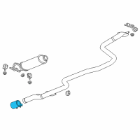 OEM 2016 Chevrolet Cruze Limited Rear Muffler Clamp Diagram - 13278369