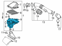 OEM Hyundai Santa Fe Body-Air Cleaner Diagram - 28112-P4400