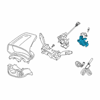 OEM 2020 Hyundai Veloster N Body & Switch Assembly-Steering & IGNTION Diagram - 81910-D3100