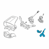 OEM Hyundai Key Sub Set-Steering Lock Diagram - 81900-G2E00